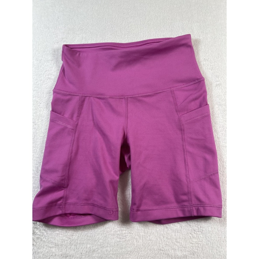 Yogalicious Lux Shorts Womens XS Pink 5.5 In Inseam High Rise‎ Biker Athletic